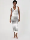 French Connection Women's Nadina Striped Sleeveless Rib-knit Dress In White