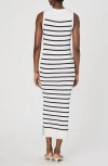 French Connection Women's Nadina Striped Sleeveless Rib-knit Dress In Smmr Wh-washed Ink