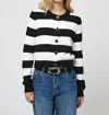 French Connection Nyrobi Crewneck Cardigan In Black
