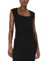 French Connection Nellis Open Stitch Short Sleeve Cotton Sweater In Black