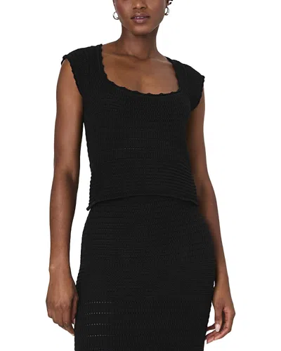 FRENCH CONNECTION NELLIS COTTON COLLAGE CROCHETED TOP