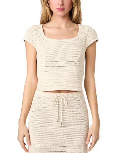 FRENCH CONNECTION NELLIS COTTON COLLAGE CROCHETED TOP