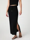 French Connection Nellis Cotton Side Slit Skirt  Skirts In Black