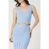French Connection Nellis Cotton Tank In Blue