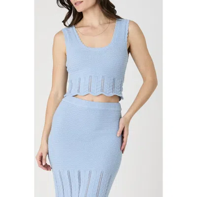 French Connection Nellis Cotton Tank In Blue
