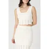 French Connection Nellis Cotton Tank In Classic Cream