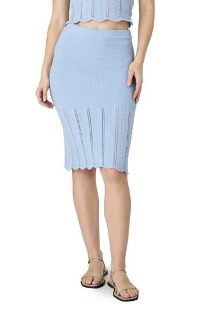 French Connection Nellis Knit Pencil Skirt In Blue