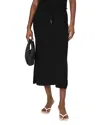 French Connection Nellis Mixed Stitch Drawstring Midi Skirt In Black