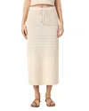 French Connection Nellis Side Slit Crocheted Skirt In Cream
