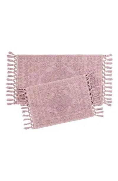 French Connection Nellore Fringe 2-piece Bath Rug In Pink