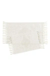 French Connection Nellore Fringe Cotton 2-pc. Bath Rug Set In White