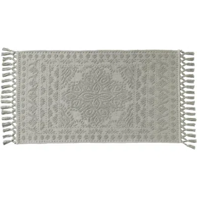 French Connection Nellore Fringe Bath Rug In Green