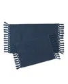 French Connection Nellore Fringe Cotton 2-pc. Bath Rug Set In Blue