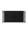 French Connection Nellore Fringe Cotton 20" X 38" Bath Rug In Black