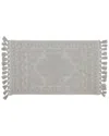 French Connection Nellore Fringe Cotton Bath Rug