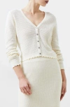 French Connection Esta Cardigan In Classic Cream