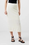 French Connection Nesta Midi Skirt In Classic Cream