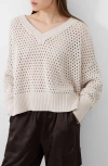 FRENCH CONNECTION NINI OPEN STITCH SWEATER