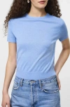 French Connection Nola Short Sleeve Sweater In Blue