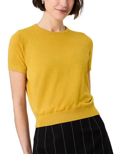 French Connection Nola Short Sleeve Sweater In Yellow