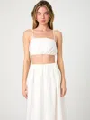 French Connection Nomi Cotton Crop Top In White