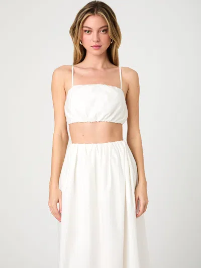FRENCH CONNECTION NOMI COTTON CROP TOP FRENCH CONNECTION TOPS,72YFI1001