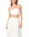 French Connection Nomi Cotton Crop Top In Summer White