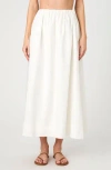 French Connection French Conection Nomi Cotton Ruched Midi Skirt In White