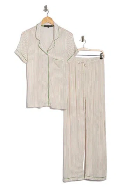 French Connection Notch Collar Pajamas In Neutral