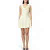 French Connection Oona Satin Minidress In Cornsilk Yellow