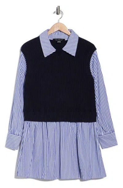 French Connection Open Knit Sweater Dress In Multi