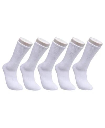 French Connection Organic Cotton Half Cushion Crew Sock 5-pack In White