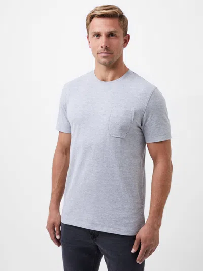 French Connection Organic Pocket T-shirt      Light Grey Mel In Grey