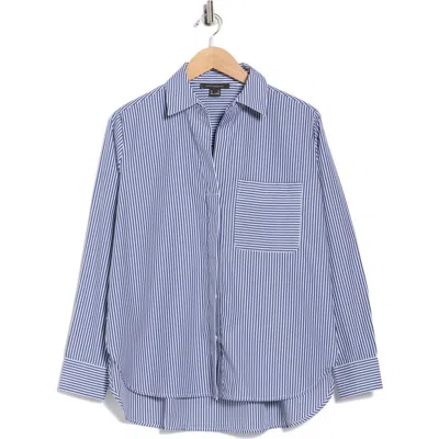 French Connection Oversize Stripe Button-up Shirt In Multi