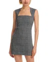 French Connection Owen Plaid Minidress In Gray