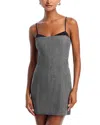 French Connection Owen Plaid Peekaboo Minidress In Multi