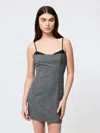 French Connection Owen Plaid Peekaboo Dress In Gray