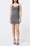 French Connection Owen Plaid Peekaboo Minidress In Gray