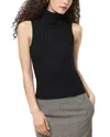 French Connection Padma Fine Knit Turtleneck Tank Top In Black