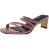 French Connection Parker Womens Faux Leather Square Toe Block Heels