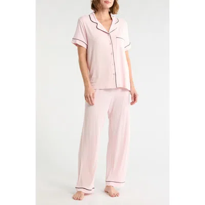 French Connection Piped Pajamas In Pink