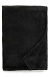 French Connection Plush Throw In Black