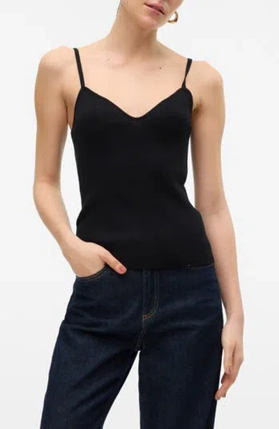 French Connection Pointelle Camisole In Blackout