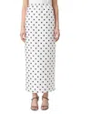 French Connection Polka Dot Maxi Skirt In Summer White Polka Dot