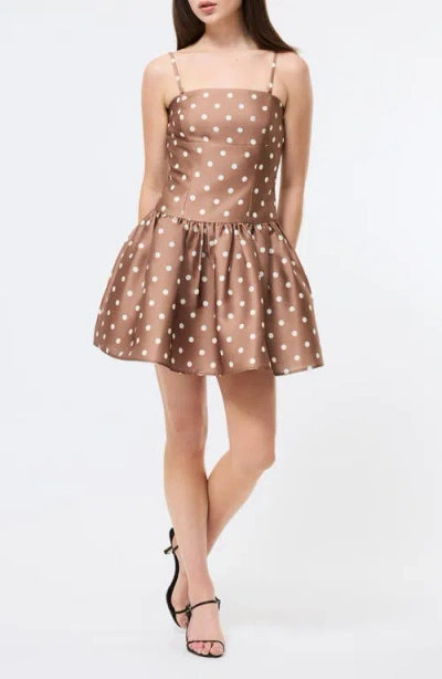 FRENCH CONNECTION FRENCH CONNECTION POLKA DOT TAFFETA FIT & FLARE MINIDRESS