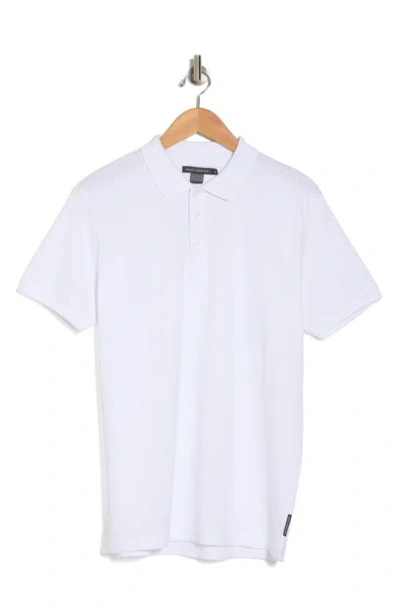 French Connection Popcorn Cotton Polo In White