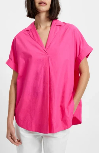 FRENCH CONNECTION FRENCH CONNECTION COTTON POPLIN POPOVER TOP