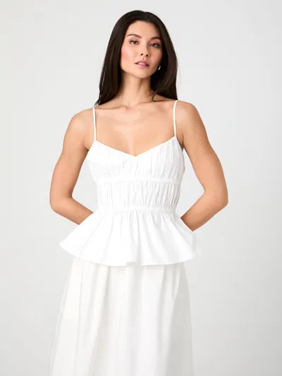 FRENCH CONNECTION POPLIN STRAPPY PEPLUM TOP FRENCH CONNECTION TOPS,72YCY1004