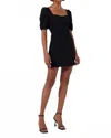French Connection Puff Sleeve Berina Dress In Black In Multi