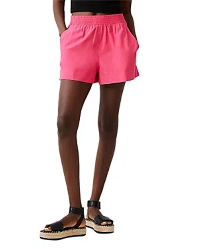 French Connection Poplin Shorts In Raspberry